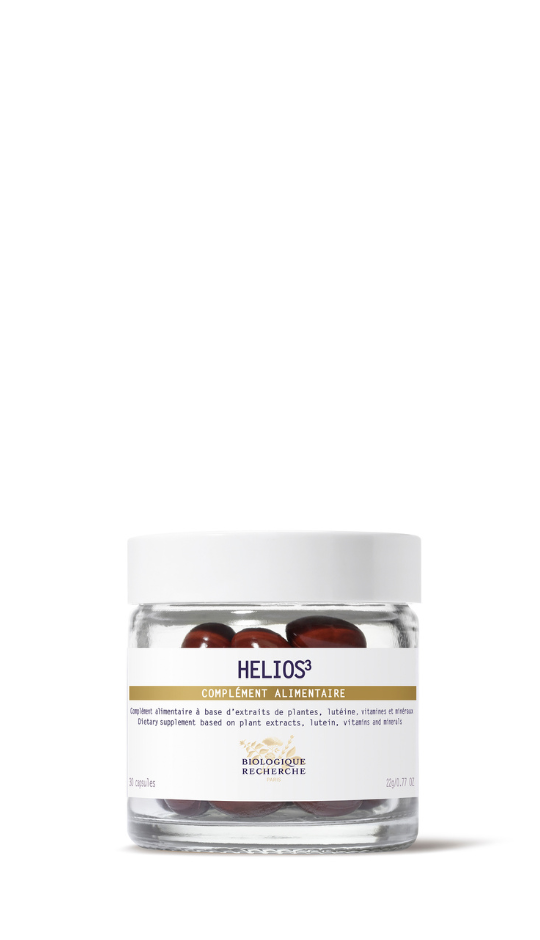 Helios 3, Nahrungsergänzungsmittel auf der Basis von Pflanzenextrakten, Lutein, Vitaminen und Mineralien